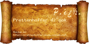 Prettenhoffer Énok névjegykártya